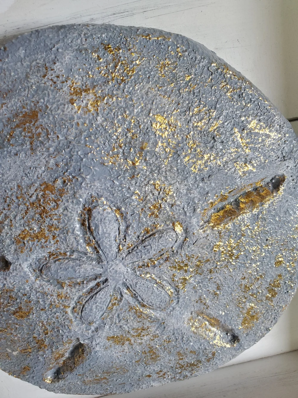 Pier 1 Silver and Gold Sand Dollar Wall Sculpture